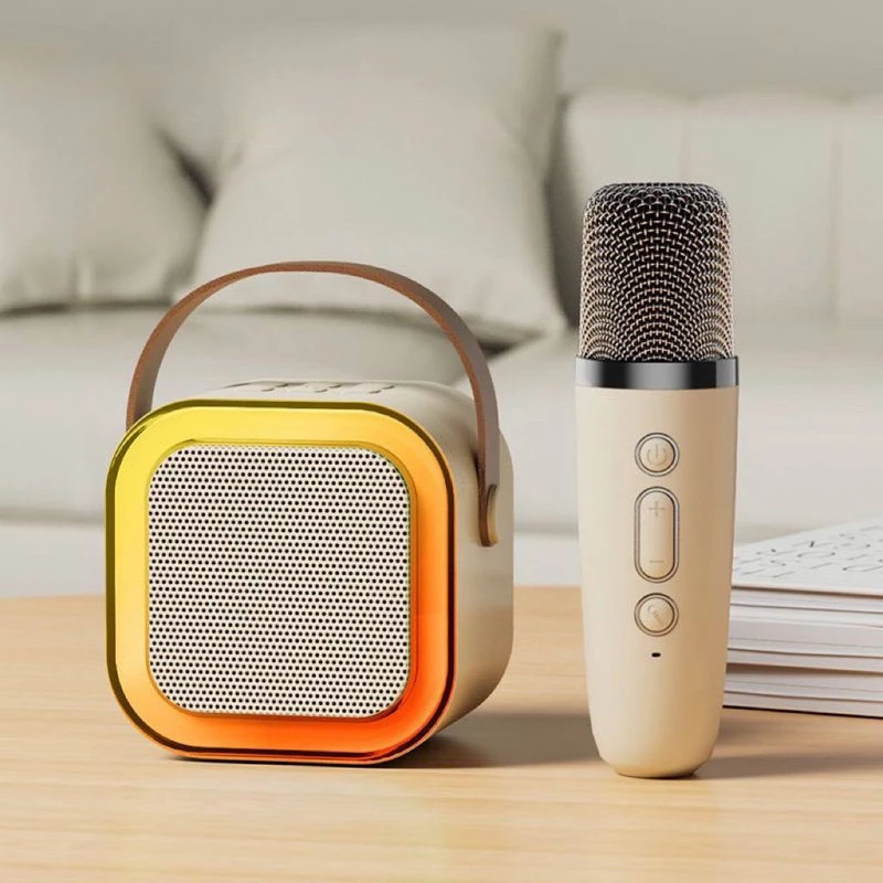 اسپیکر بلوتوثی میکروفون دار قابل حمل RGB KARAOKE