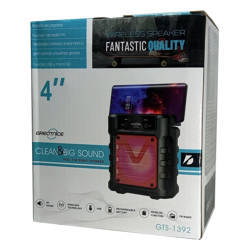 اسپیکر بلوتوثی کوچک مدل GTS 1392