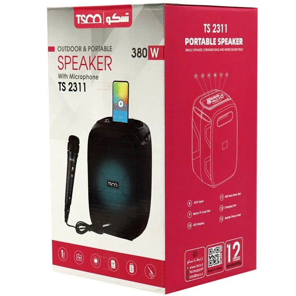 اسپیکر پرتابل شارژی تسکو مدل TS 2311