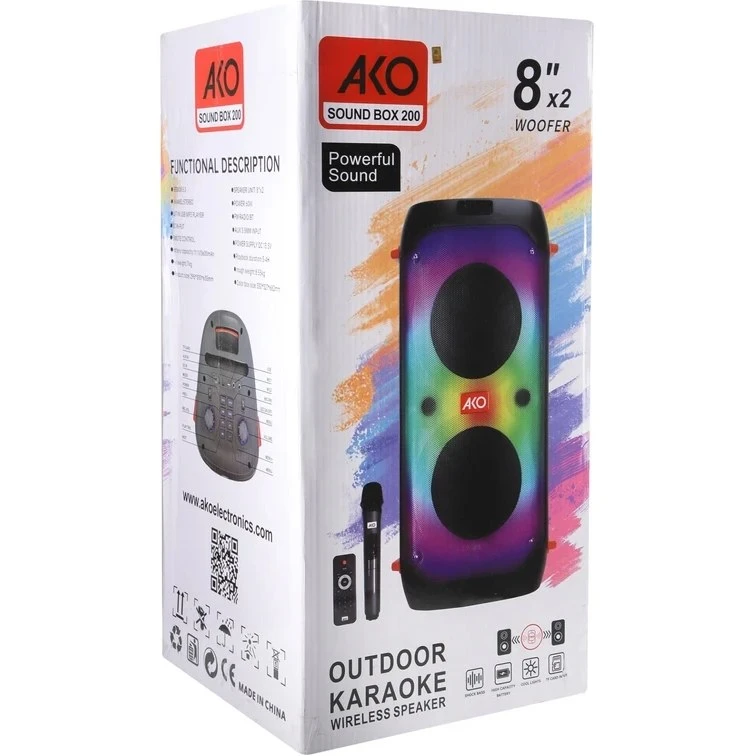 اسپیکر پرقدرت بلوتوثی آکو مدل AKO SOUND BOX 200