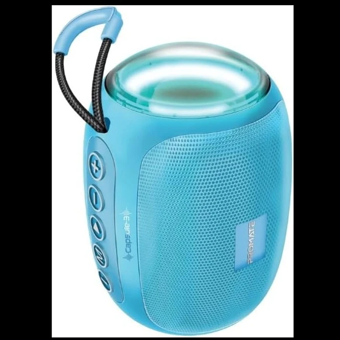 اسپیکربلوتوثی پرومیت مدل Capsule-3 | Portable Bluetooth Speaker with LED Lights