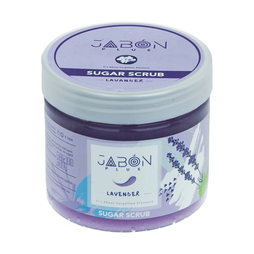 اسکراب شکری اسطوخودوس لایه بردار پوست ژبن پلاس مدل Lavender وزن 450 گرم(ژابون)