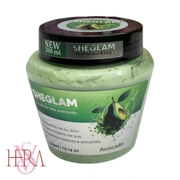 اسکراب صورت و بدن شیگلم رایحه آوکادو حجم 300 میل