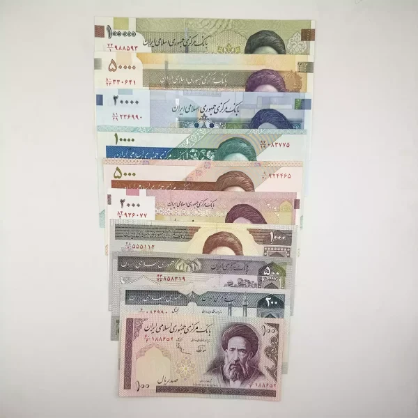 اسکناس جمهوری اسلامی طرح امام خمینی – ست 10 عددی سوپر بانکی – 988593
