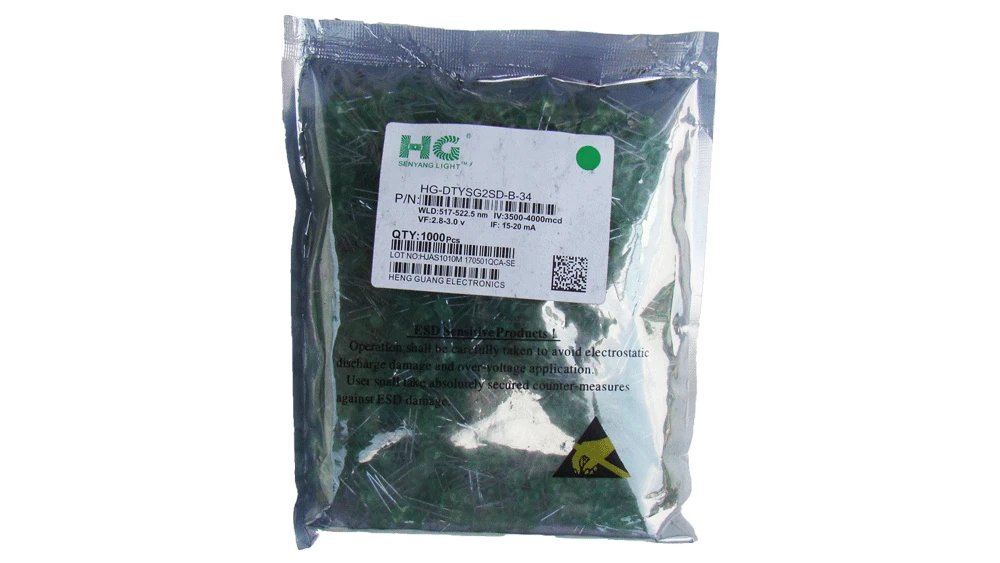 ال ای دی اوال HG رنگ سبز بسته 1000 عددی