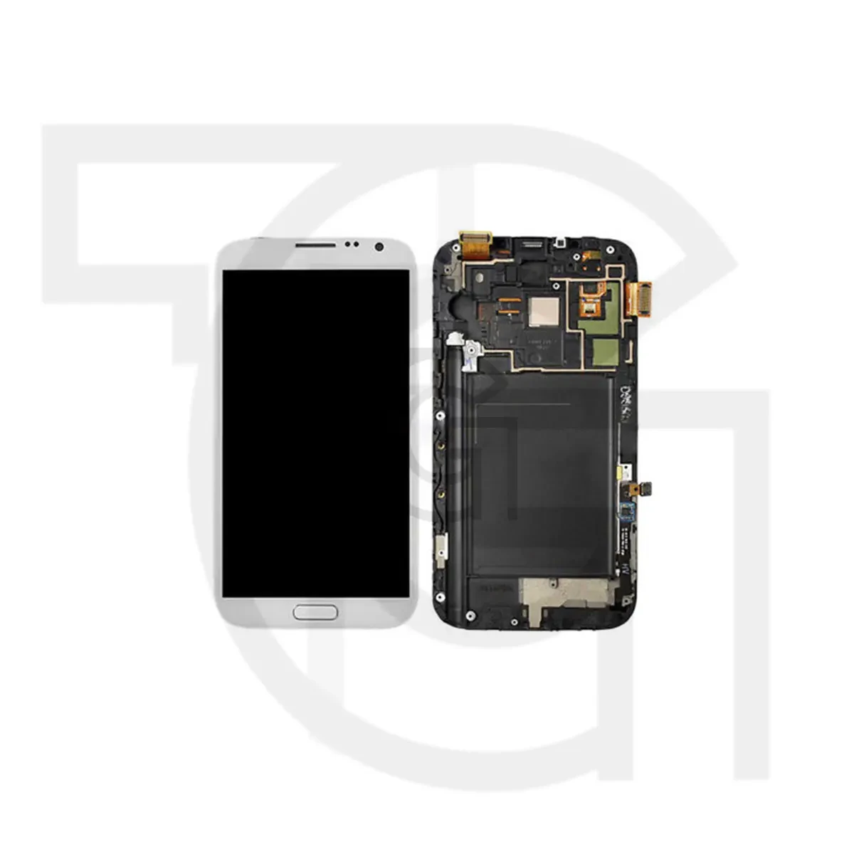 ال‌سی‌دی سامسونگ (سفید)(با‌فریم)(اورجینال) LCD Samsung Galaxy Note II N7100