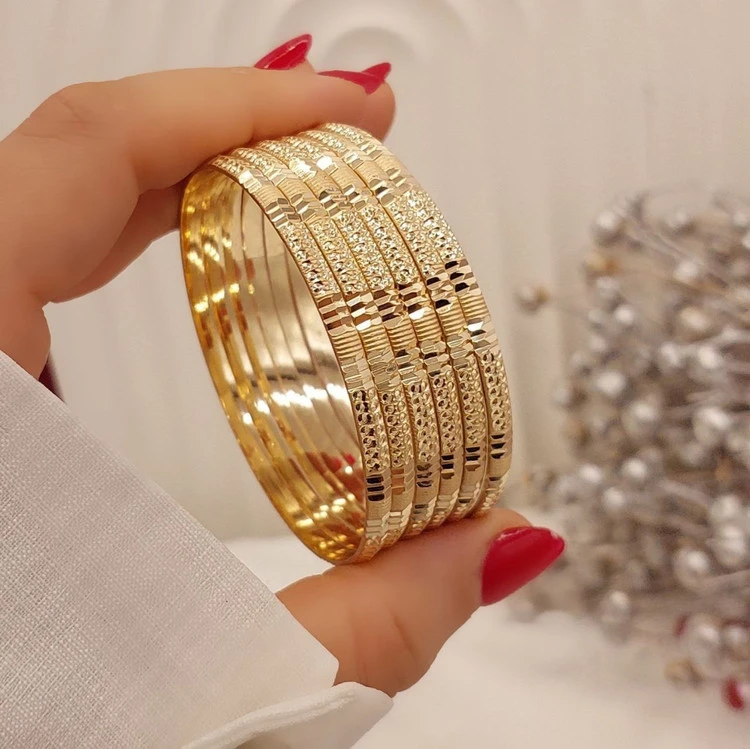 النگو طرح طلای زنانه،جنس طلا روس،۵ سال ماندگاری،پک ۶ تایی💍