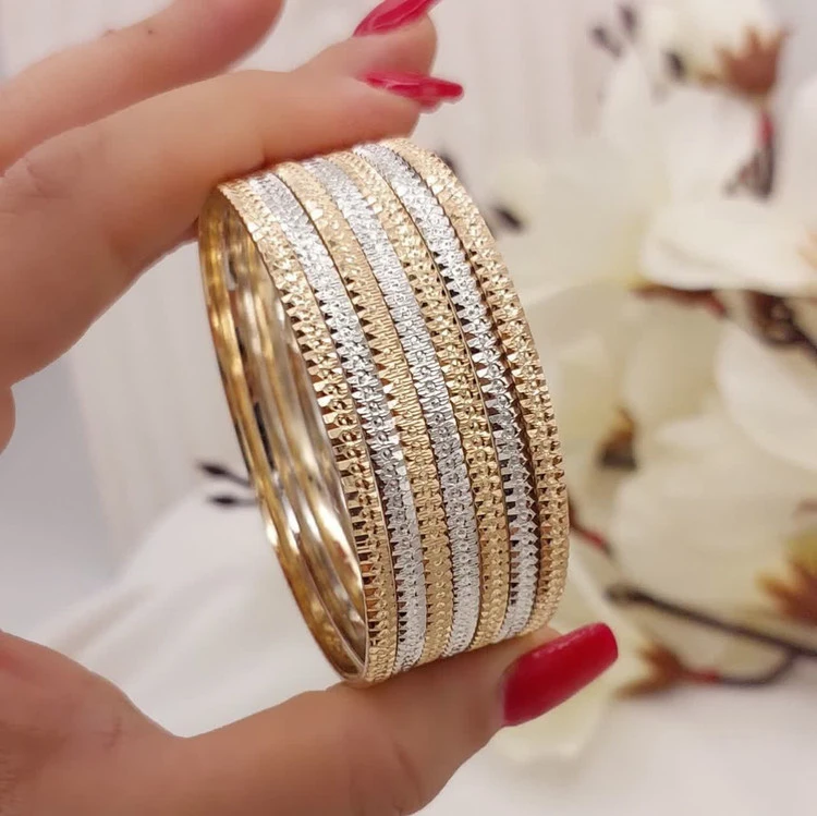 النگو طرح طلای زنانه،پک ۷ عددی،اصل طلا روس💍