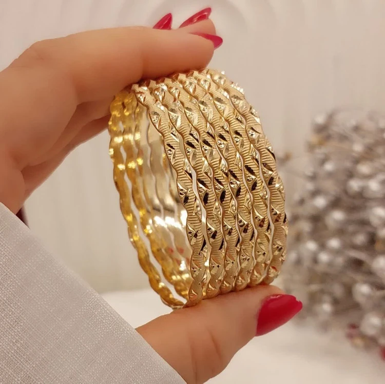 النگو طرح طلای زنانه،۳ میلی، اصل طلا روس،۵ سال ماندگاری،پک ۶ تایی💍