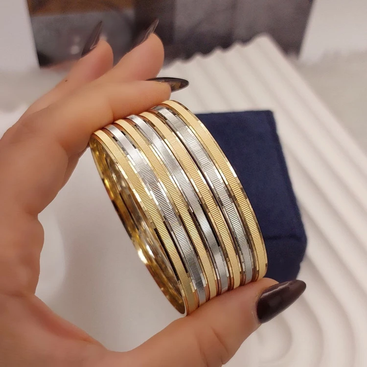 النگو طرح طلای زنانه،۳ میلی،پک ۷ عددی،اصل طلا روس💍ـ