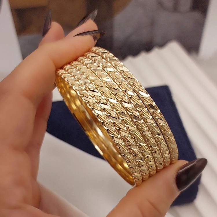النگو طلا روس زنانه،مدل نخودی،۵ سال دوام،پک ۶ عددی💍