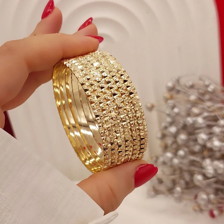 النگو طلا روس زنانه،پک ۶ تایی،۵ سال ماندگاری💍