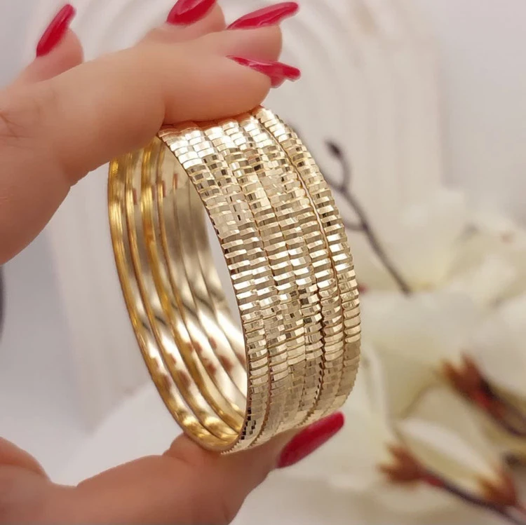 النگو طلا روس زنانه،۵ سال ماندگاری، پک ۶ تایی💍