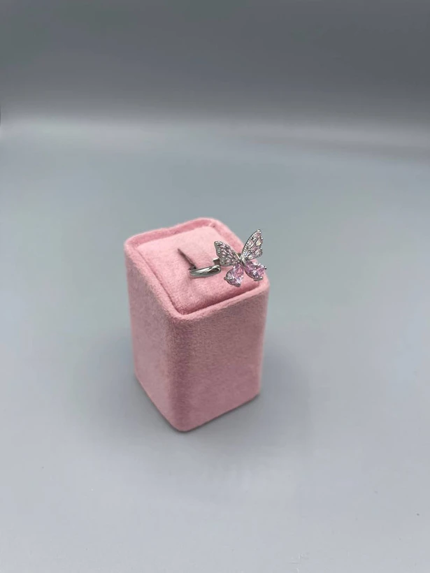 انگشتر جواهری پروانه ای صورتی🦋