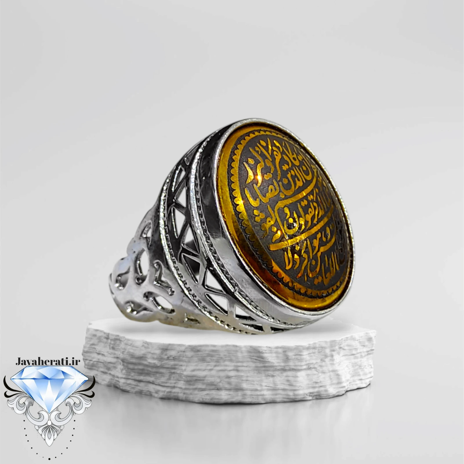 انگشتر حدیدطلایی حکاکی ان یکاد