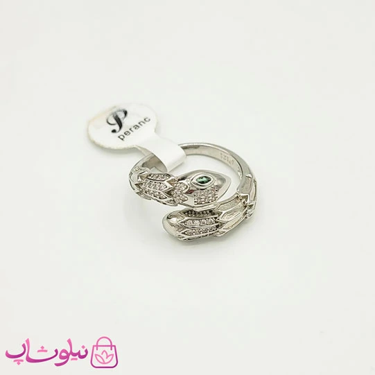 انگشتر دخترانه بولگاری مدل مار نقره ای کد 788