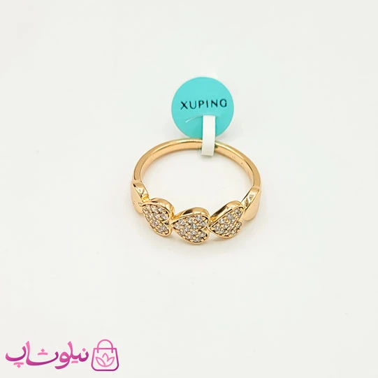 انگشتر دخترانه ژوپینگ طرح قلب کد 1191