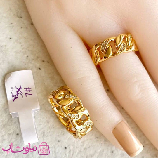انگشتر زنانه ysx کارتیه نگین دار طلایی کد 791