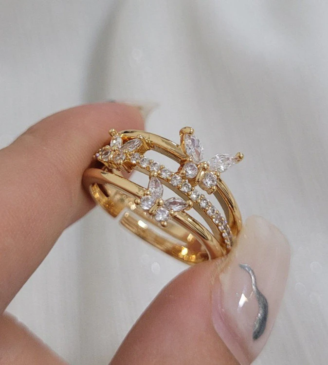 انگشتر زنانه_دخترانه،فری سایز،طرح جدید،در10مدل جذاب💍