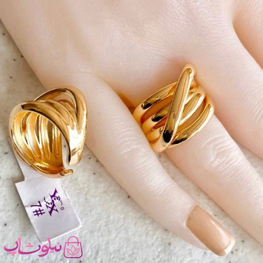 انگشتر زنانه وای اس ایکس طلایی کد 62-5