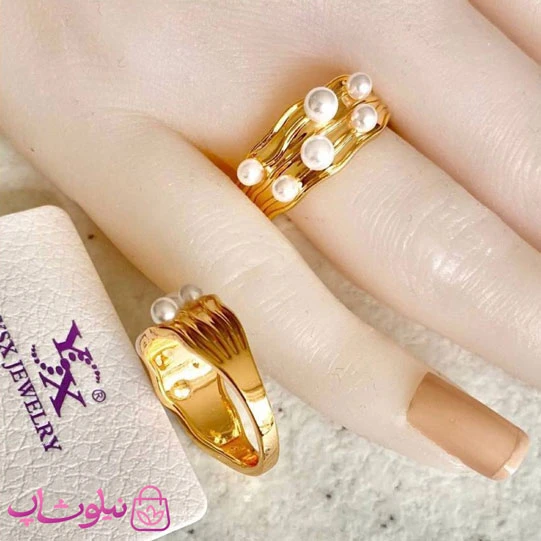 انگشتر زنانه وای اس ایکس مدل مروارید کد 35