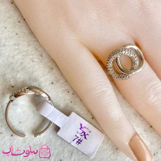 انگشتر زنانه وای اس ایکس نقره ای کد 89