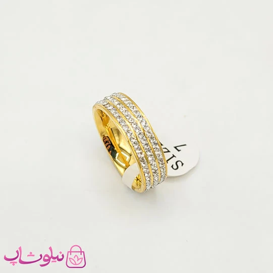 انگشتر زنانه پرنگین استیل