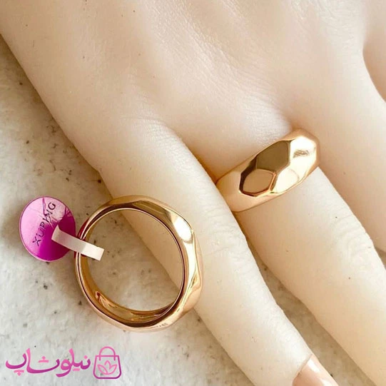 انگشتر زنانه ژوپینگ چند ضلعی پهن کد 3591
