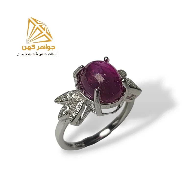 انگشتر نقره زنانه یاقوت استار (کد۱۰۰)