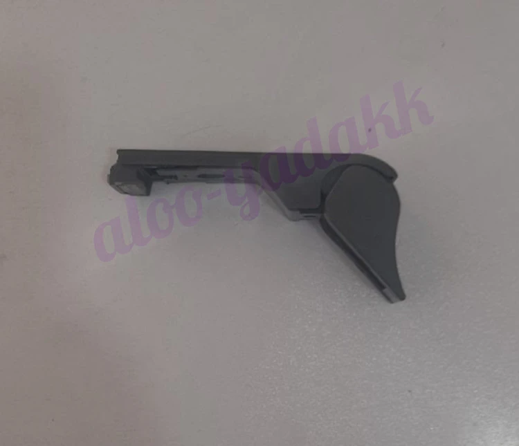 اهرم متحرک دستگیره یخچال مدل تک پیچ تخت انتهای اشکی شکل طوسی رنگ(تکی)