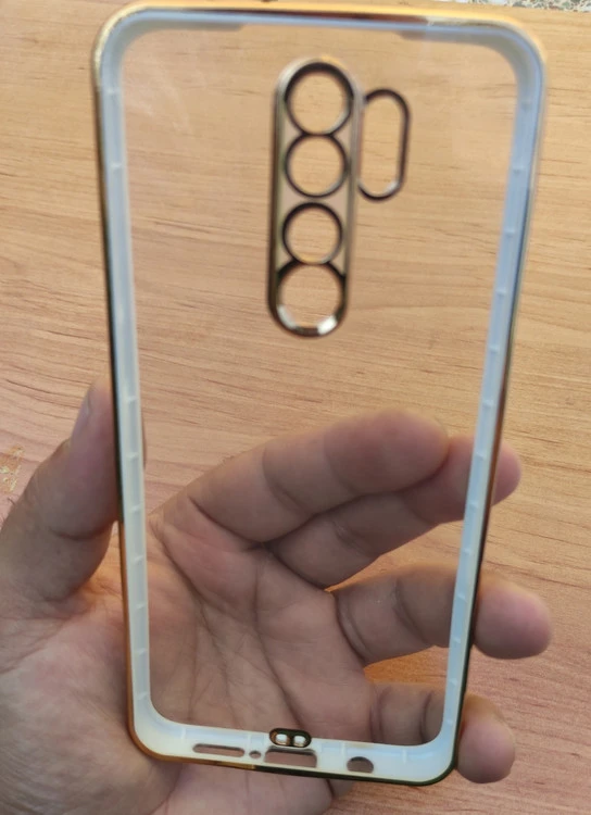 اور مای کیس (My Case) شیائومی نوت 8 پرو پشت شفاف دور سفید حاشیه طلایی