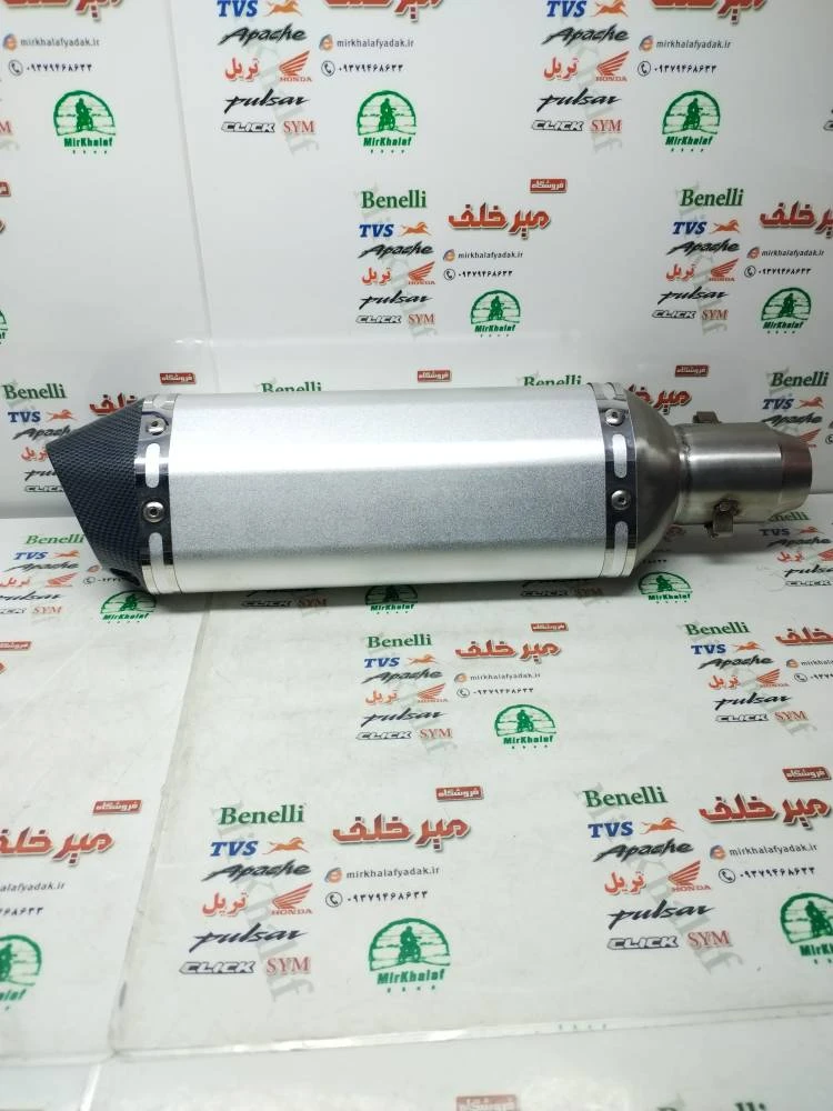 اگزوز قهرمانی برند اکروپاویچ 6 گوش سایلنسردار نقره ای سفید