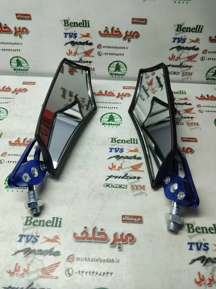 اینه اسپرت پایه فلزی رنتال cnc ابی