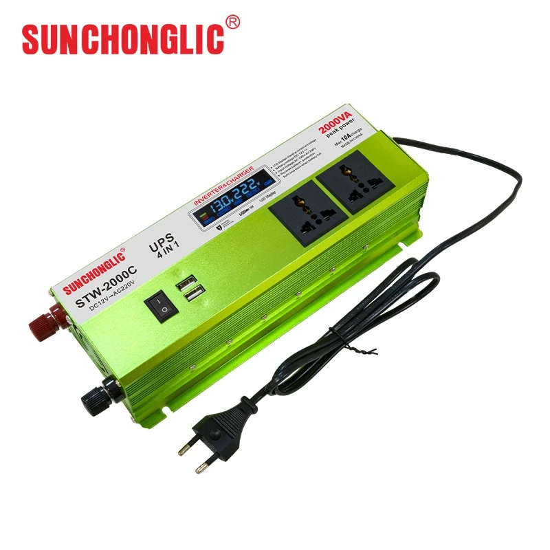 اینورتر UPS شارژر دار ۱۲ ولت به ۲۲۰ ولت ۲۰۰۰ وات مدل STW-2000C SUNCHONGLIC