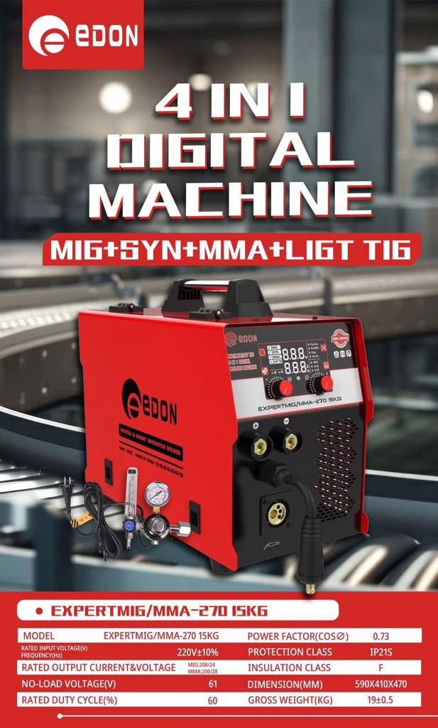 اینورتر جوشکاری 4 کاره ادون مدل EXPERTMIG/MMA-270 15KG