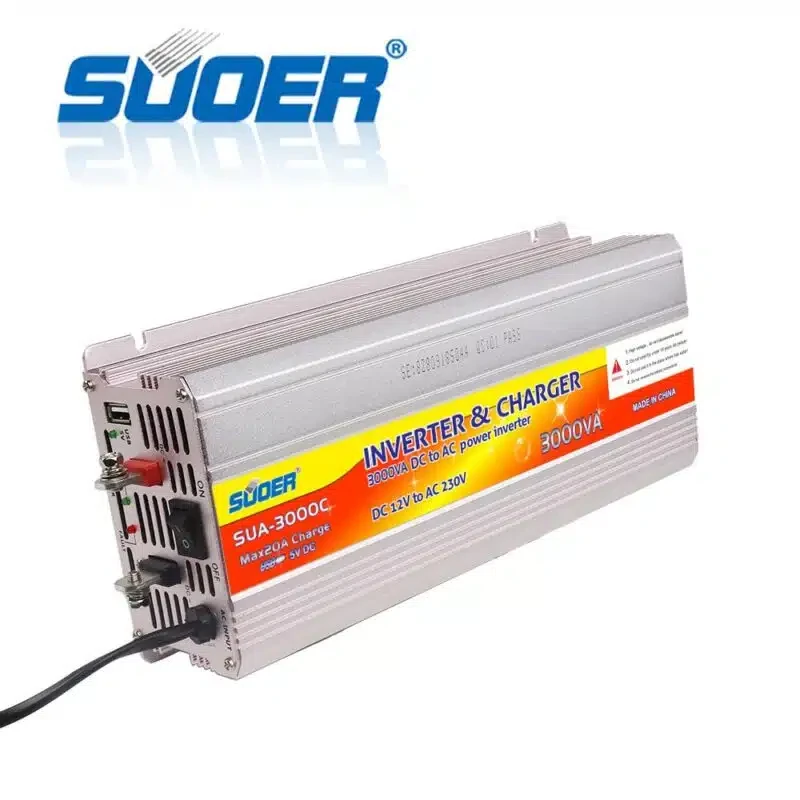 اینورتر شارژر سوئر مدل SUA-3000C توان 3000 وات 12 به 220 ولت