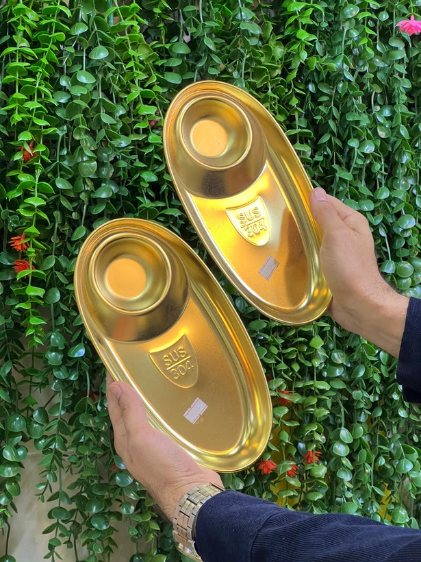 اینک خوری استیل طلایی
