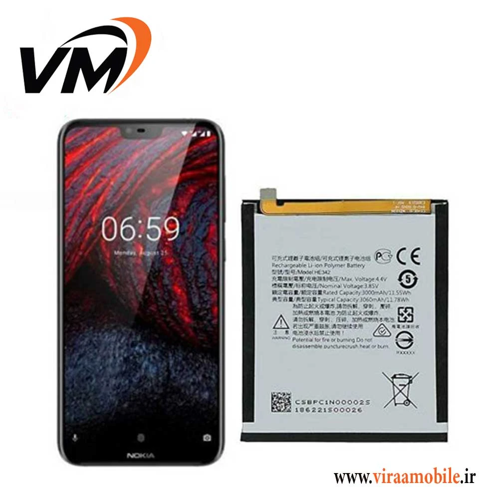 باتری اصلی نوکیا Nokia 6.1 plus ( Nokia X6 ) – HE342
