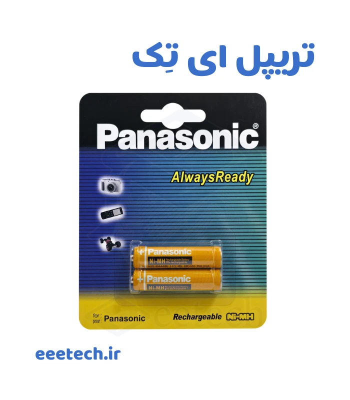 باتری تلفن پاناسونیک دو تایی نیم قلمی شارژی HHR-3MRT/2BM