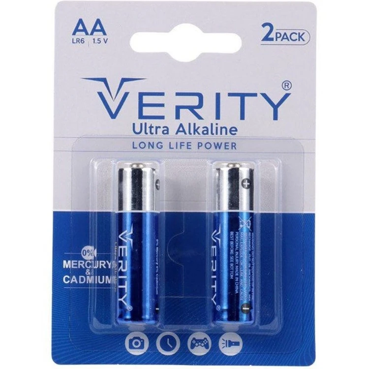 باتری قلمی وریتی مدل LR6-AA Ultra Alkaline بسته دو عددی