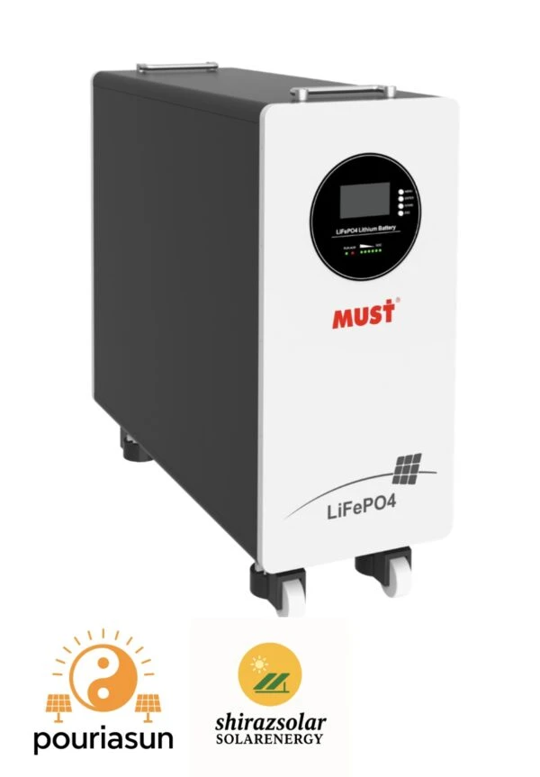 باتری لیتیوم ماست مدل LP21-48300 300ah 51.2v ظرفیت ۱۵یووات ساعت باتری لیتیومی MUST