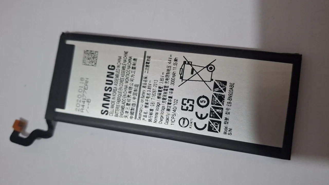 باتری موبایل مدل EB-BN920ABA با ظرفیت 3000mAh مناسب برای گوشی موبایل سامسونگ NOTE5