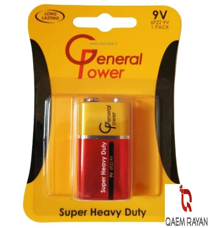 باتری کتابی 9 ولت جنرال پاور General Power
