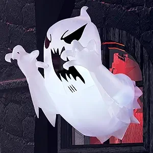 بادکنک بادی شبح غول‌پیکر هالووین Joiedomi مدل شبح نورانی برای فضای باز با نورپردازی LED و فن داخلی | آمازونیکس