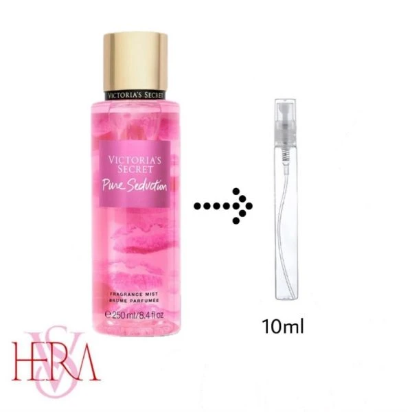 بادی میست زنانه پیورسداکشن دکانت 10 میل برند ویکتوریا سیکرت Pure Seduction Body Mist Victoria`s Secret