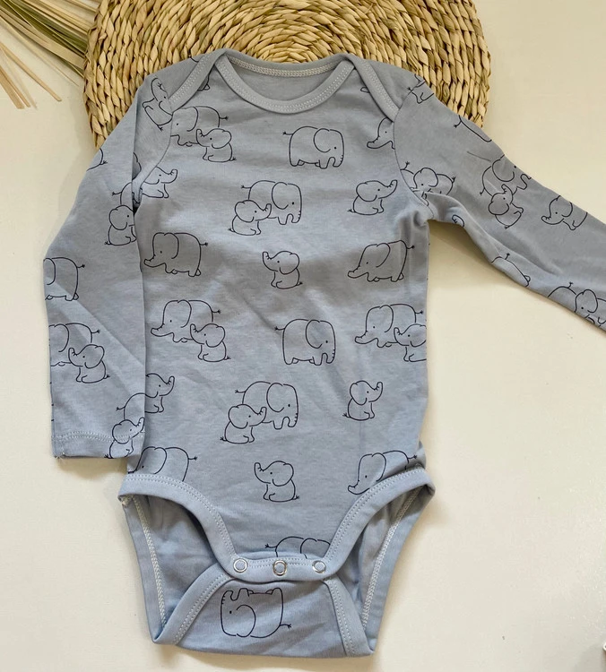 بادی نخ پنبه بچگانه طرح فیل برند H&M