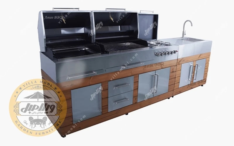 باربیکیو آیلند مدل استیل و ترموود SWRC 300