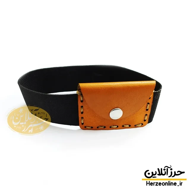 بازوبند حرز امام جواد (ع) | چرم اصل طرح توکان دست‌دوز