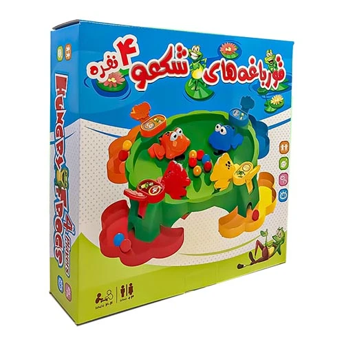 بازی قورباغه های گرسنه/شکمو چهار نفره فرفره رنگی پویا