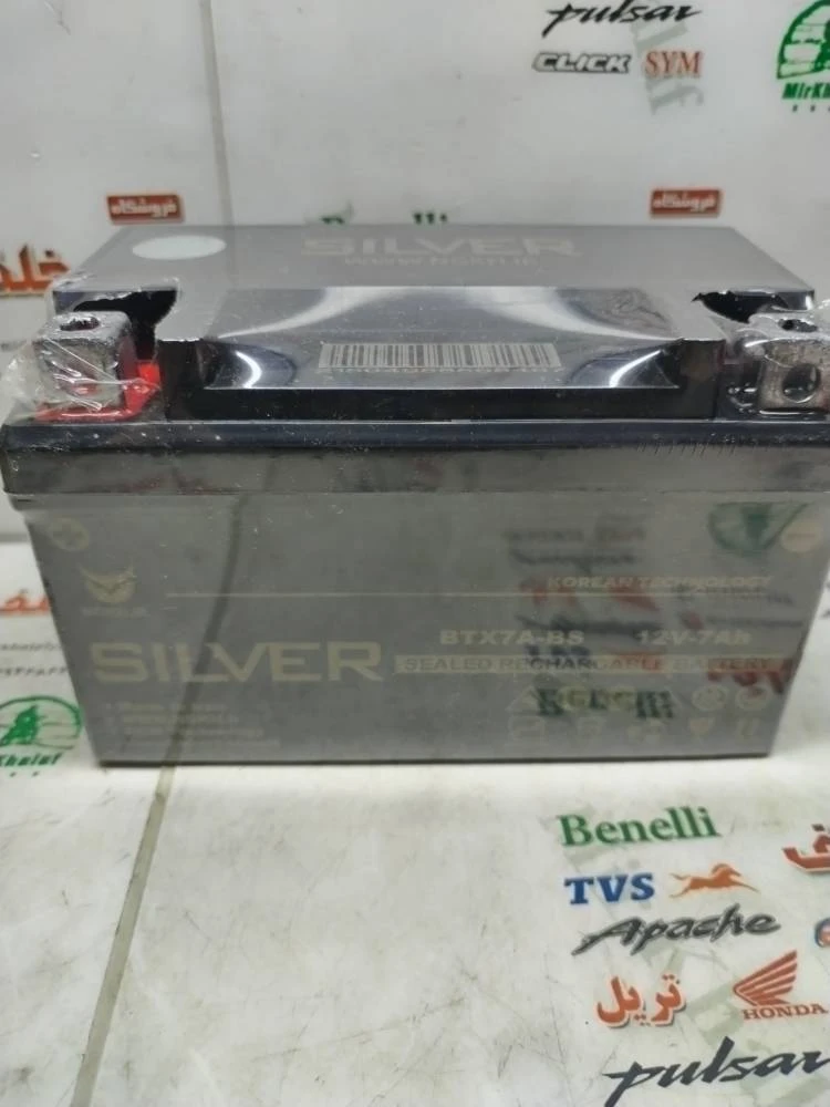 باطری 12/7 امپر پهن (کوتاه) فشرده برند سیلور silver